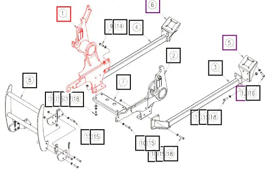 Mahindra Mounting Frame W.A-Rh FT4251120002 Mahindra Direct Parts