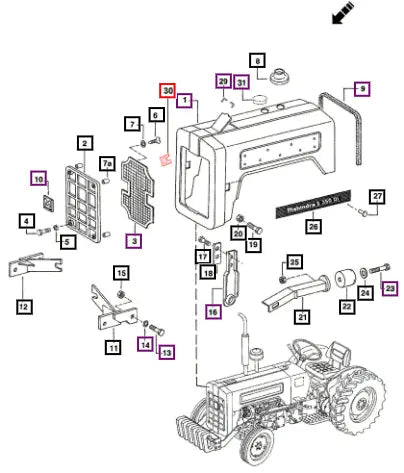 Mahindra Nut 003044455R1 Mahindra Direct Parts