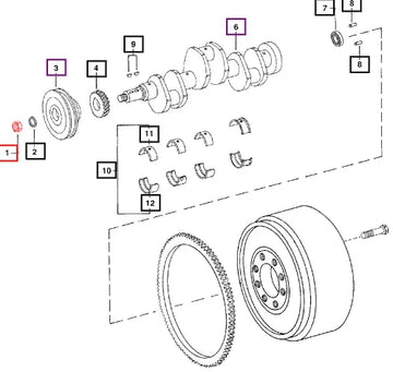 Mahindra Nut Crankshaft 000022073RD Mahindra Direct Parts