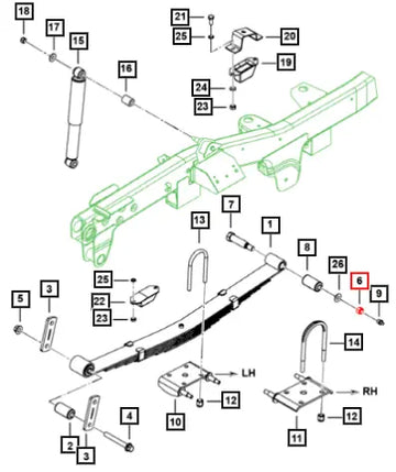 Mahindra Nut Nyloc M16X1.5 5316202 Mahindra Direct Parts