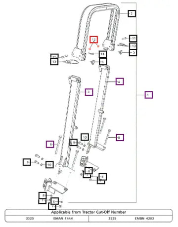 Mahindra Nut Nylock 1/2''-13 UNC 007517075C1 Mahindra Direct Parts