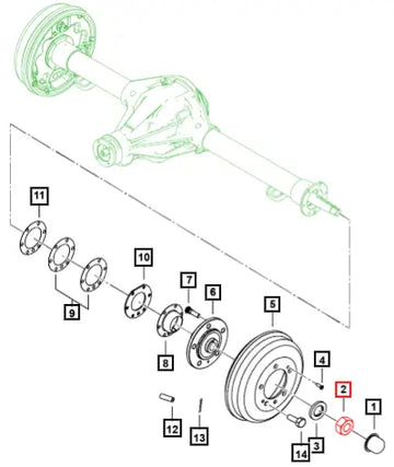 Mahindra Nut - Rr Axle Shaft 0636344 Mahindra Direct Parts