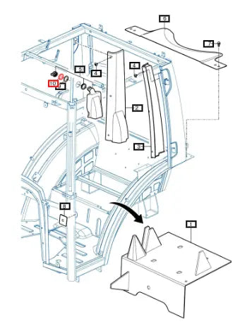Mahindra Nut , Washer Tank 12397074200 Mahindra Direct Parts