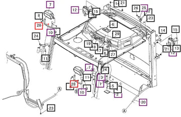 Mahindra Nut, Flange F3010008000 Mahindra Direct Parts