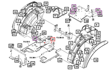 Mahindra Nut, Flange F3030110000 Mahindra Direct Parts