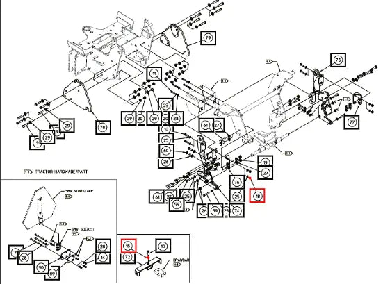 Mahindra Nut, Hex M10-1.50 AME007473 Mahindra Direct Parts