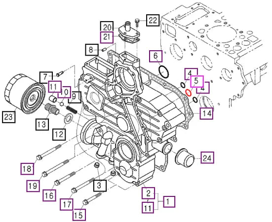 Mahindra O-ring(for E580004116 Cover For Timing G 481100200 Mahindra Direct Parts