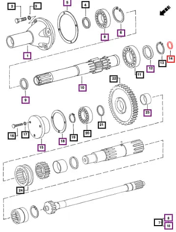 Mahindra Oilseal Pto Hi Low Shifter 005553966R91 Mahindra Direct Parts