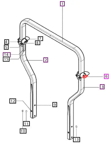 Mahindra Pin Hinge Rops E007517220D11 Mahindra Direct Parts
