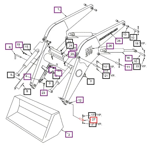 Mahindra Pin - Loader 1.00 X 6.00 Lg BUH104719 Mahindra Direct Parts