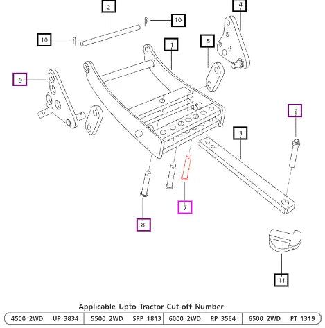 Mahindra Pin Sway Arrest 007000015C1 Mahindra Direct Parts