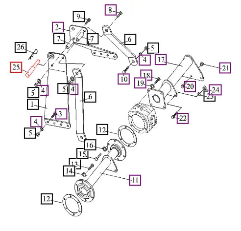 Mahindra Pin, Top Link ANS1731500003 Mahindra Direct Parts