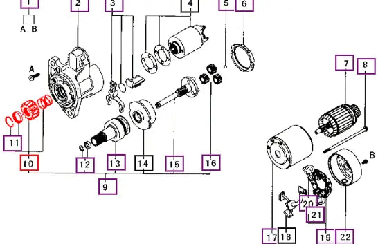 Mahindra Pinion, Set M605X98571 Mahindra Direct Parts