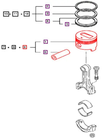 Mahindra Piston Pin Set O S 0 5 30n17 03040 006054189K01 Mahindra Direct Parts