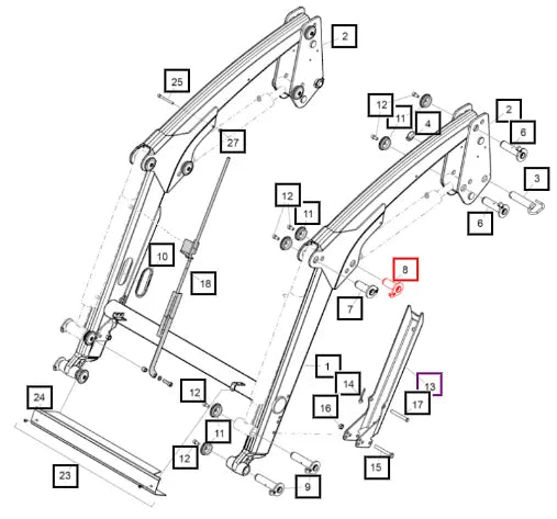 Mahindra Pivot Pin D 30 L 75 60029313ALO Mahindra Direct Parts