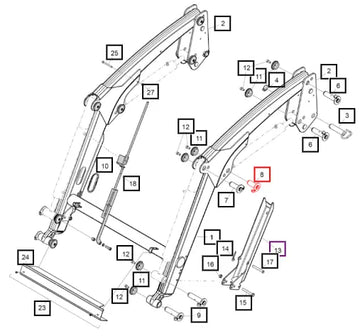 Mahindra Pivot Pin D 30 L 75 60029313ALO Mahindra Direct Parts