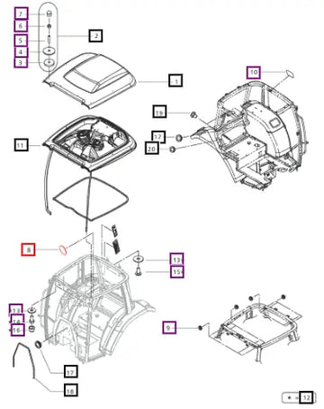 Mahindra Plastic Cap Dia. 36.5 E007518251D1 Mahindra Direct Parts
