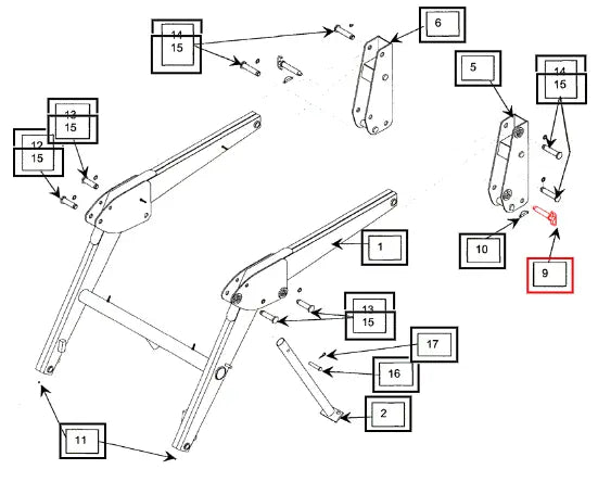 Mahindra Plated Pin Assembly KMW05513026 Mahindra Direct Parts