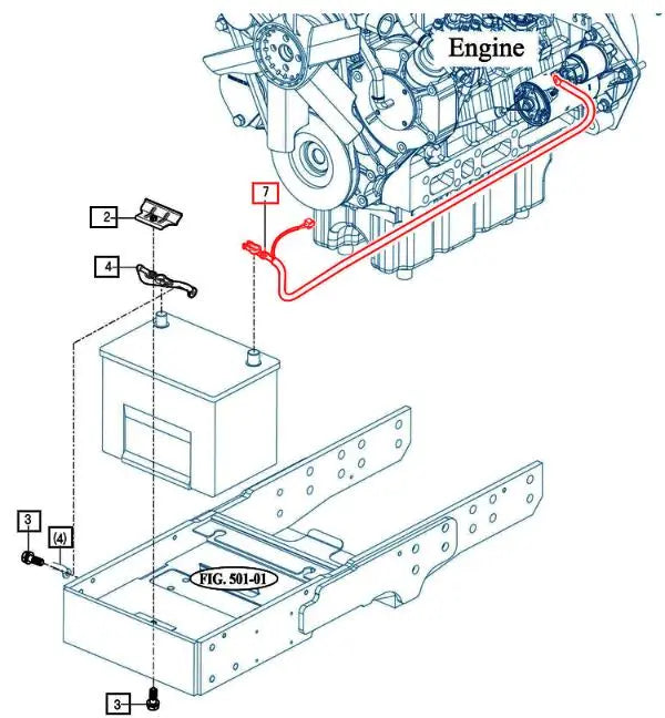 Mahindra Positive Battery Cable 14696502000 Mahindra Direct Parts