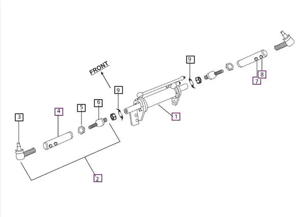 Mahindra Power Steering Cylinder Seal Kit Square 007200680C1 Mahindra Direct Parts
