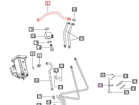 Mahindra Power Steering Pipe E007603405C91 Mahindra Direct Parts