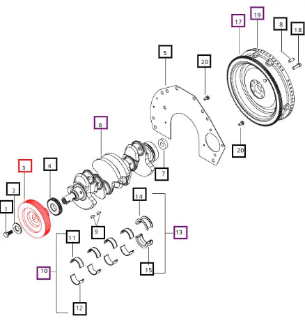Mahindra Pulley Crankshaft - Compact Cabin 006016026D1 Mahindra Direct Parts