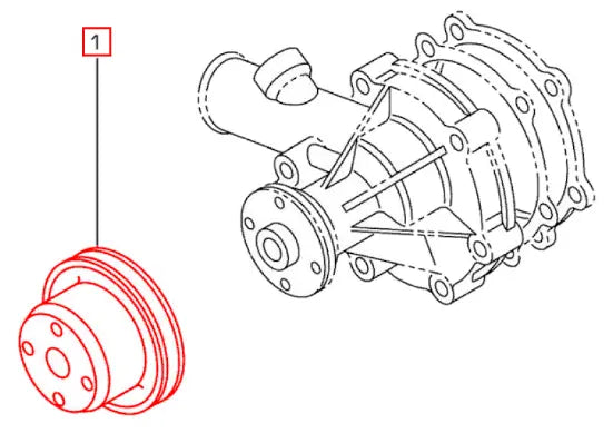 Mahindra Pulley,water Pump 006055613N01 Mahindra Direct Parts