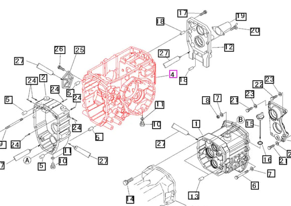 Mahindra Rear Axle  Ring and Pinion Housing 19571203AG1 Mahindra