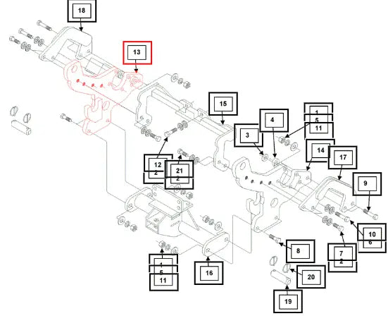 Mahindra Rh Subframe Assembly KMW68012083 Mahindra Direct Parts