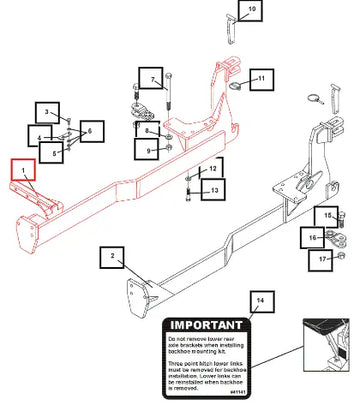 Mahindra Right Tractor Frame ATI112033 Mahindra Direct Parts