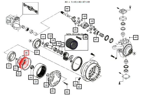 Mahindra Ring Gear Support 006506192C1 Mahindra Direct Parts