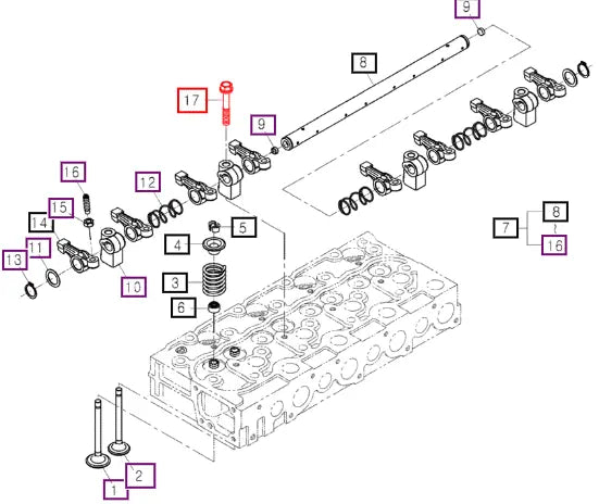 Mahindra Rocker Arm Support Bolt E651091502 Mahindra Direct Parts
