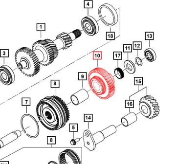 Mahindra Roxor 5th Drive Gear Strut Type 0703DD4880N Mahindra Direct Parts