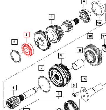 Mahindra Roxor 6305 Bearing 0703DD1590N Mahindra Direct Parts