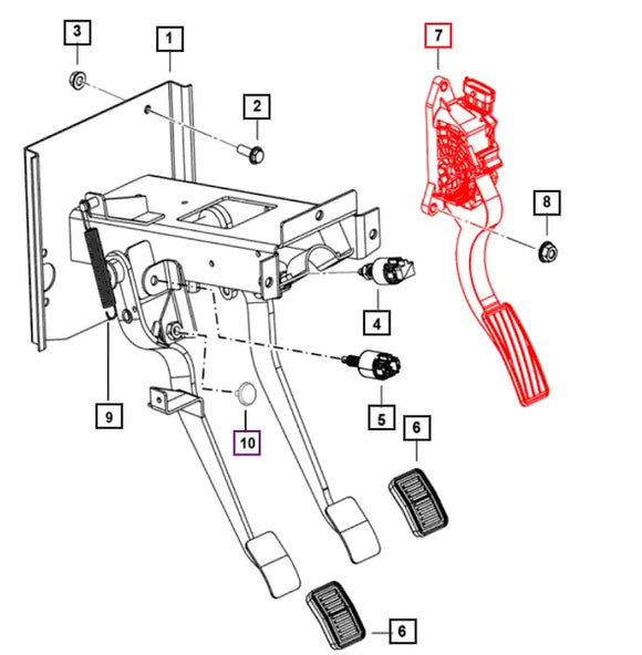 Mahindra Roxor Accelerator Pedal Assembly 0317AAB00171N Mahindra