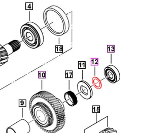 Mahindra Roxor Adj Shim Sub Shaft 1.75 7910028091 Mahindra Direct Parts