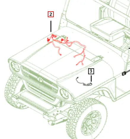 Mahindra Roxor Battery Cable Harness 1401CUA00071N Mahindra Direct Parts