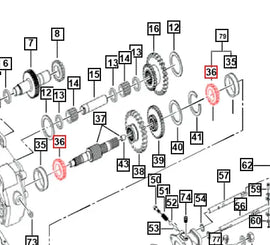 Mahindra Roxor Bearing Output Shaft 0051575 Mahindra Direct Parts