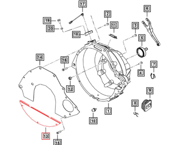 Mahindra Roxor Bottom Bell Housing Cover Plate 0024601 Mahindra Direct Parts