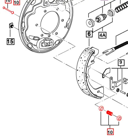 Mahindra Roxor Brake Shoe Retainer Kit 0602BAB03310N Mahindra