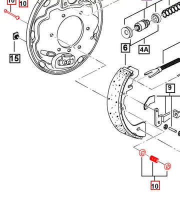 Mahindra Roxor Brake Shoe Retainer Kit 0602BAB03310N Mahindra