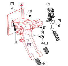 Mahindra Roxor Brake and Clutch Pedal Assembly 0802BAA10150N