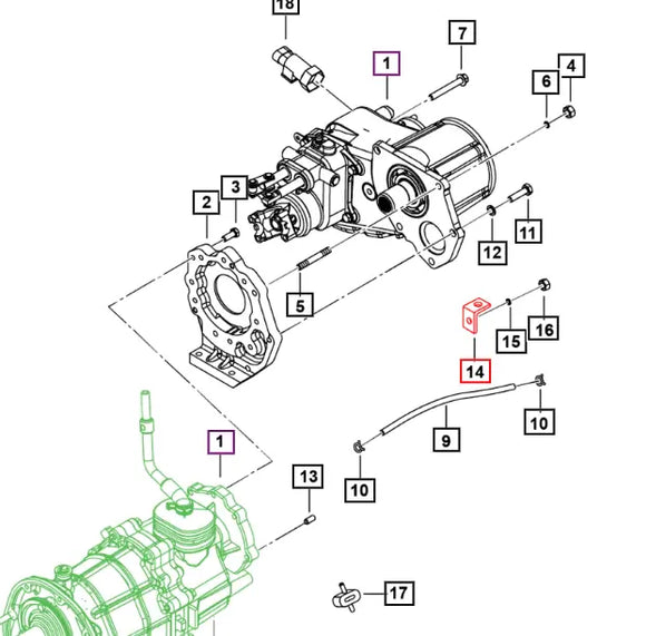 Mahindra Roxor Breather Bracket 0029464 Mahindra
