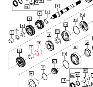 Mahindra Roxor Bushing First Gear 0703DAD07810N Mahindra Direct Parts