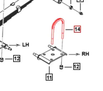 Mahindra Roxor Clip Spring 0098369 Mahindra