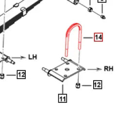 Mahindra Roxor Clip Spring 0098369 Mahindra