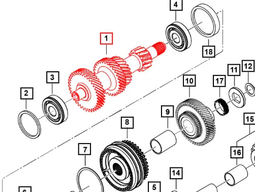 Mahindra Roxor Counter Shaft 0703DAD09320N Mahindra Direct Parts