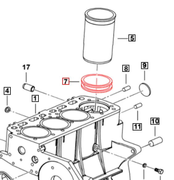 Mahindra Roxor Cylinder Sleeve Liner / O-Ring 0302AB0060N Mahindra Direct Parts