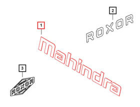 Mahindra Roxor Decal - Large Mahindra 2302GUA01500N Mahindra Direct Parts
