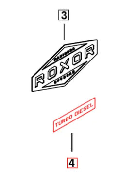 Mahindra Roxor Decal - Turbo Diesel 2302GUA01540N Mahindra Direct Parts